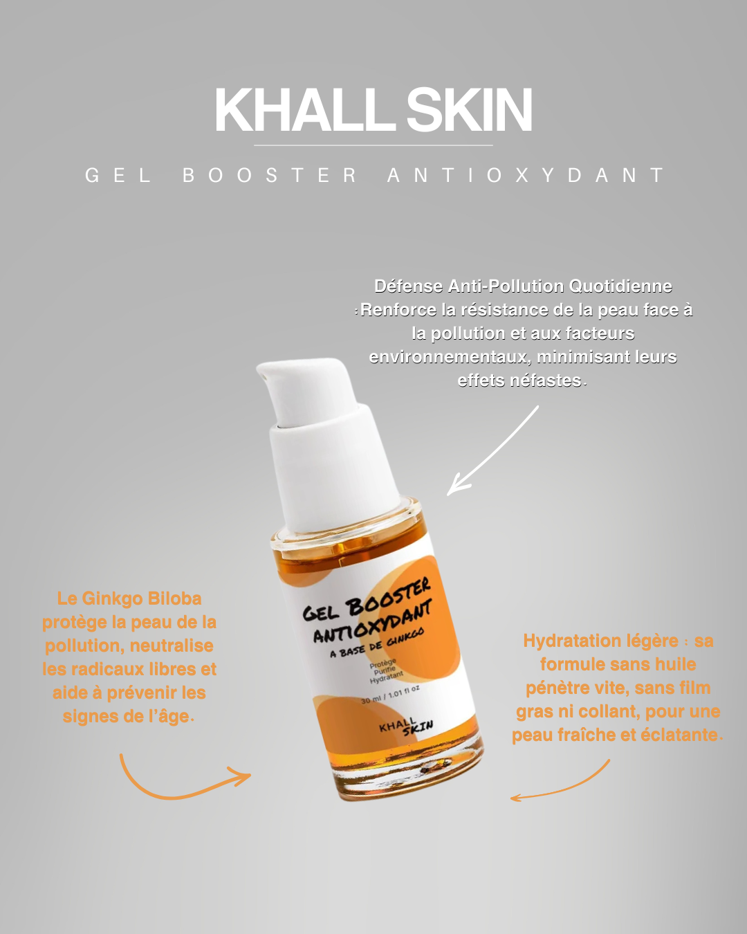 Gel Booster Antioxydant - Sérum au Ginkgo Biloba