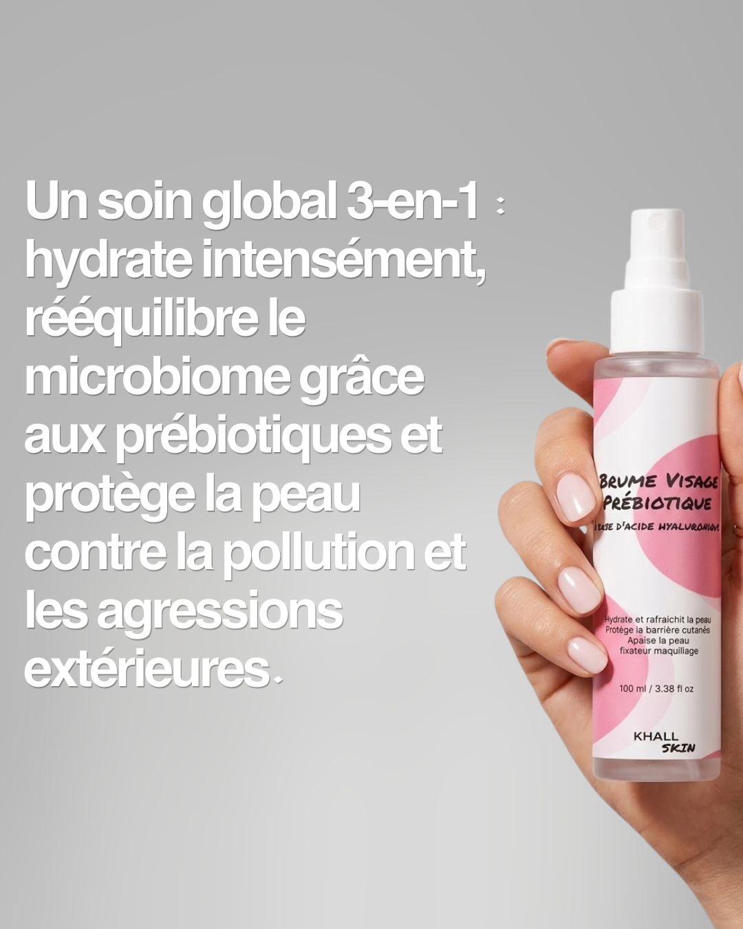 Brume Visage 3 en 1 - Hydratante Fixante, Protège & Répare
