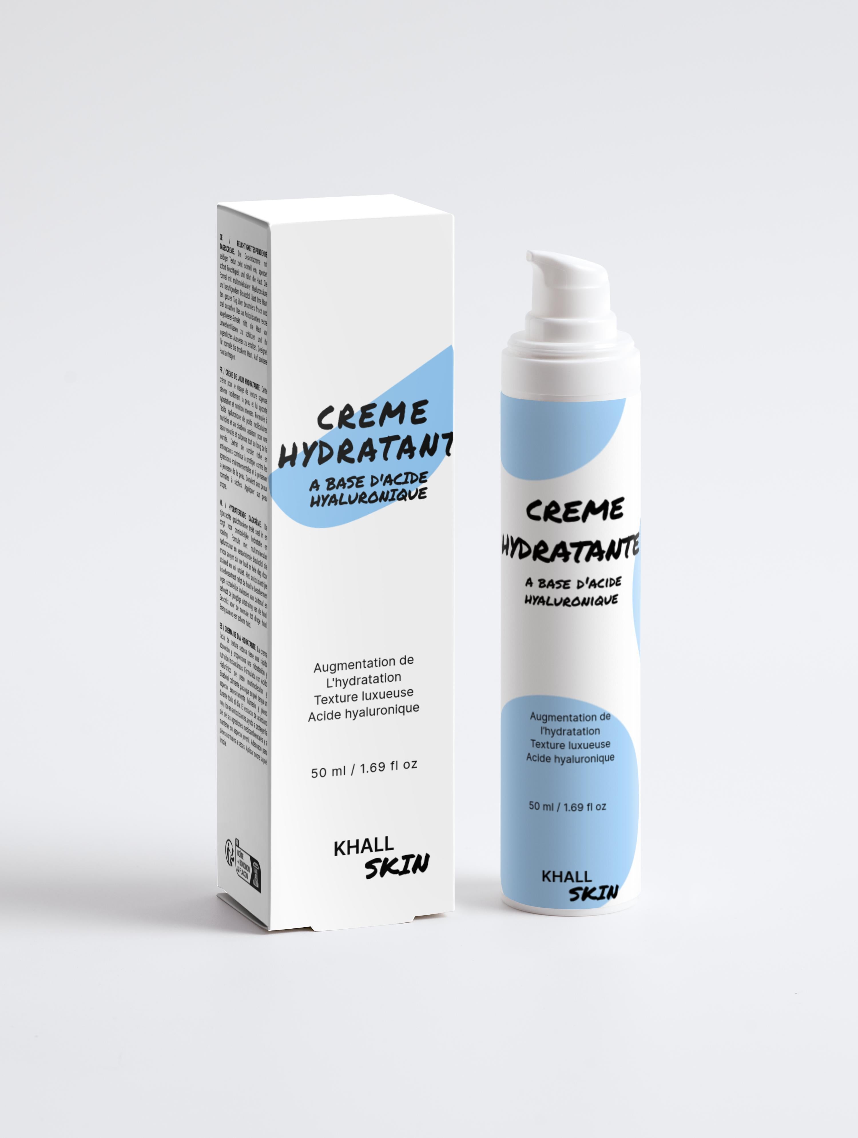 Crème de jour à l'Acide Hyaluronique - Hydratation Intense Visage