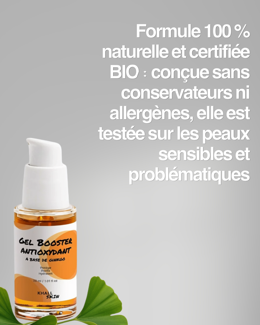 Gel Booster Antioxydant - Sérum au Ginkgo Biloba